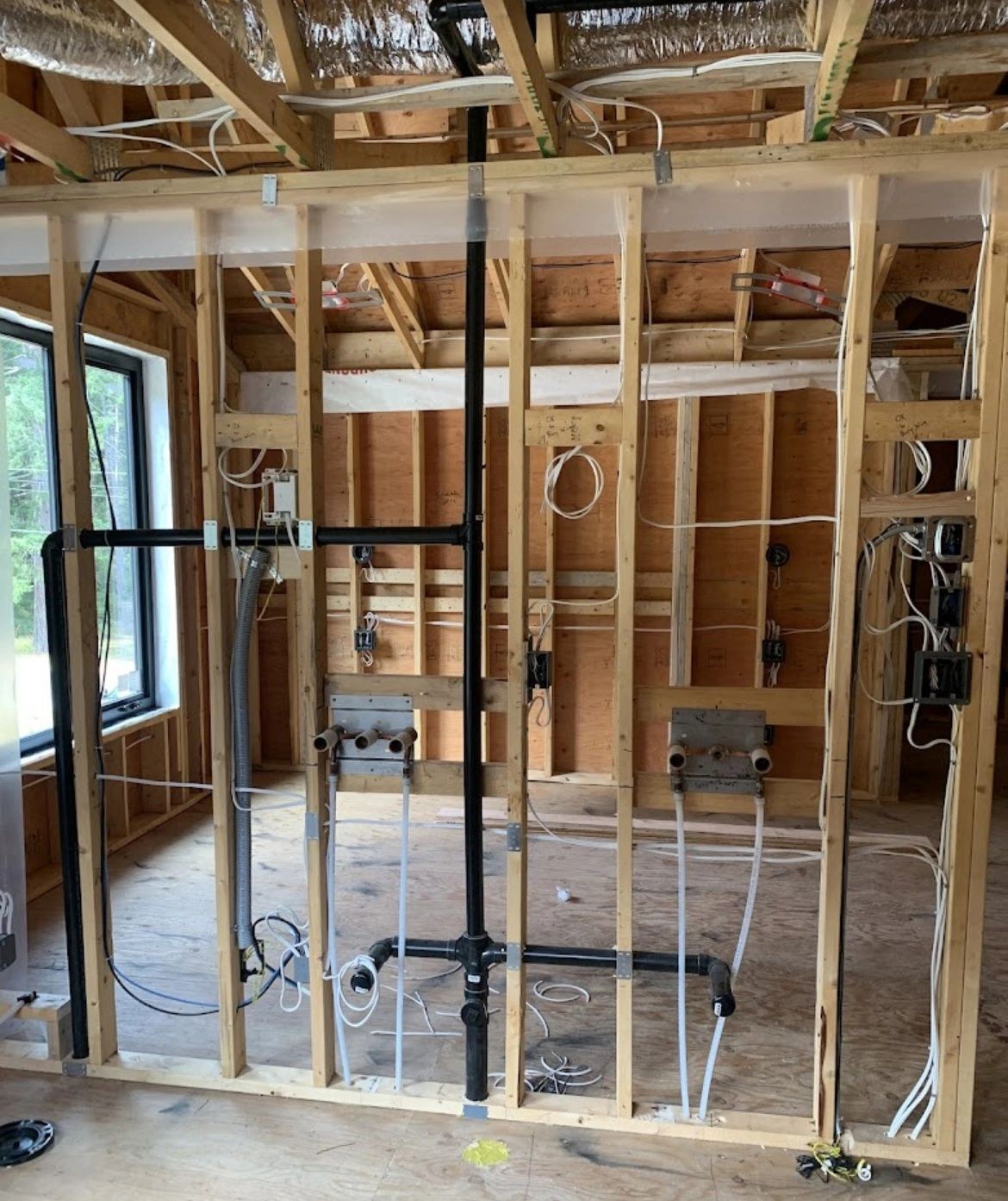Pipework photographed on a Rapid Plumbing and Gas project